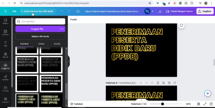 Tutorial Canva: Desain Brosur PPDB yang Menarik dan Informatif dengan Luxury Gold