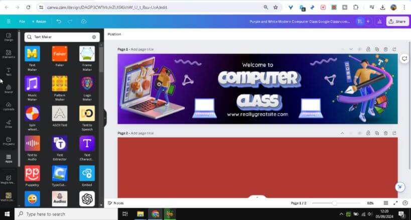 Tutorial Canva: Langkah-langkah Sederhana untuk Membuat Header Google Site menggunakan Efek Teks 3D yang Memukau