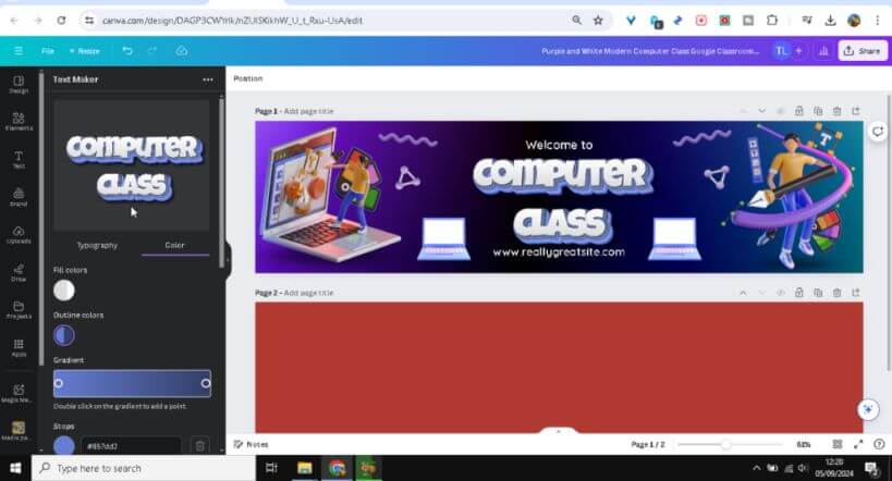 Tutorial Canva: Langkah-langkah Sederhana untuk Membuat Header Google Site menggunakan Efek Teks 3D yang Memukau
