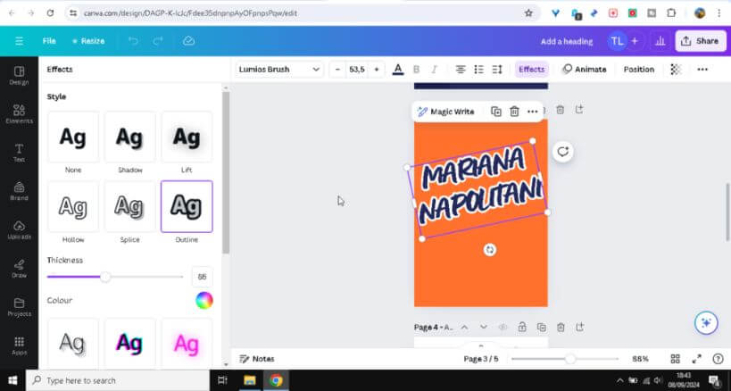 Tutorial Desain ID Card dengan Efek Teks Bertumpuk Ber-Outline (Outlined Stacked Text Effect) di Canva