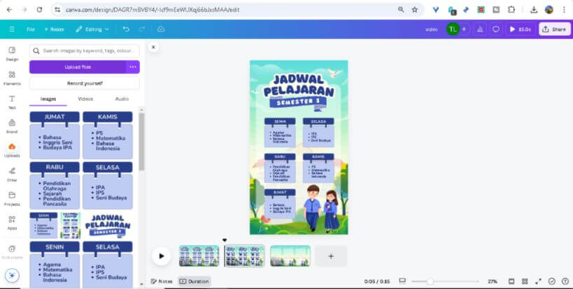 Panduan Lengkap Membuat Animasi Jadwal Pelajaran di Canva dengan Efek Morphing