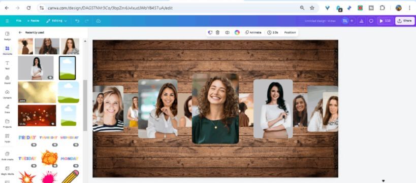 Cara Membuat Kolase Foto Carousel Menakjubkan dengan Efek Zoom dan Rotasi di Canva