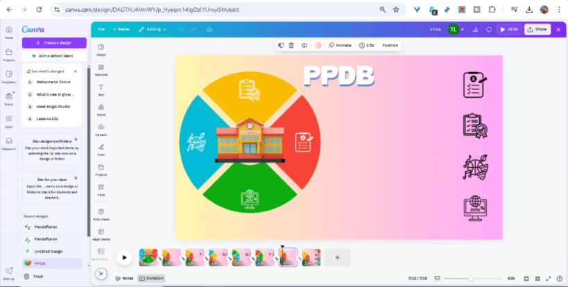 Panduan Lengkap Membuat Konten FB Promosi Sekolah dengan Animasi Motion Grafis di Canva