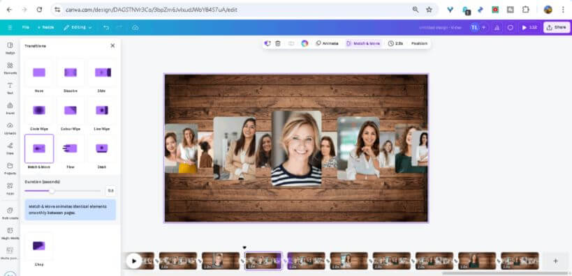 Cara Membuat Kolase Foto Carousel Menakjubkan dengan Efek Zoom dan Rotasi di Canva