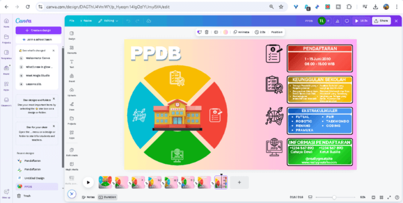 Panduan Lengkap Membuat Konten FB Promosi Sekolah dengan Animasi Motion Grafis di Canva