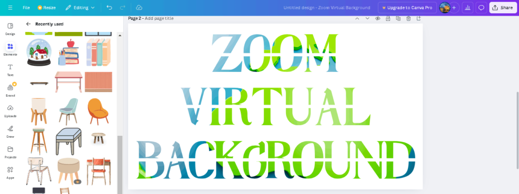 Panduan Lengkap Membuat Latar Belakang Virtual Zoom dengan Efek Teks 3D di Canva