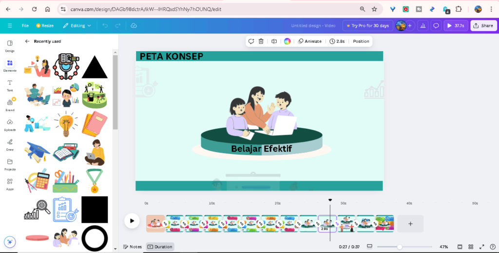 Panduan Lengkap Membuat Animasi Peta Konsep yang Menyenangkan di Canva 2025